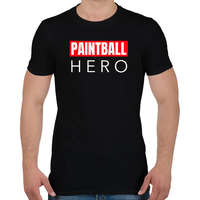 printfashion PAINTBALL HERO - Férfi póló - Fekete