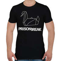 printfashion prison break fehér - Férfi póló - Fekete