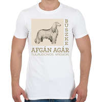 printfashion Büszke tulajdonos - Afgán agár - Férfi póló - Fehér