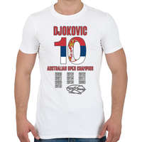printfashion Djokovic - Australian Open - Férfi póló - Fehér