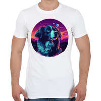 printfashion Galaxy Border Collie - Férfi póló - Fehér