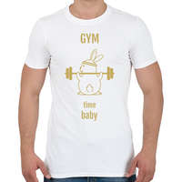 printfashion gym time baby - Férfi póló - Fehér