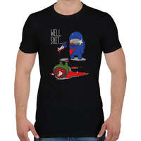 printfashion Among us - well shit - Férfi póló - Fekete