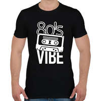printfashion 80's vibe - Férfi póló - Fekete
