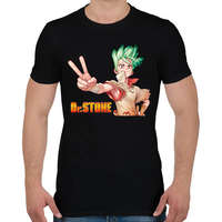 printfashion Dr. Stone - Férfi póló - Fekete
