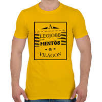 printfashion A legjobb mentős - Férfi póló - Sárga