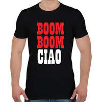printfashion BOOM BOOM CIAO - Férfi póló - Fekete