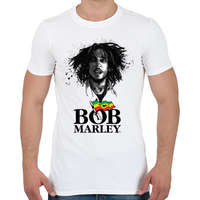 printfashion bob marley - Férfi póló - Fehér