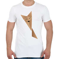 printfashion Origami Fox - Férfi póló - Fehér
