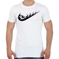 printfashion nike márkaparódia fekete - Férfi póló - Fehér