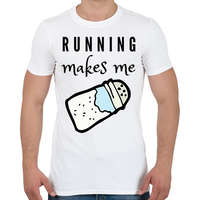 printfashion Running makes me salty - Férfi póló - Fehér