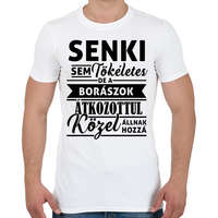 printfashion Senki sem tökéletes, de a borászok... - Férfi póló - Fehér