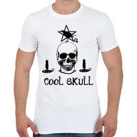 printfashion cool skull - Férfi póló - Fehér