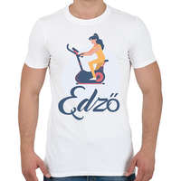 printfashion Spinning edző - Férfi póló - Fehér