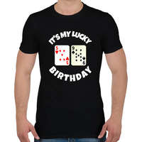 printfashion 59 POKER SZÜLINAP - Férfi póló - Fekete