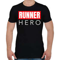 printfashion RUNNER HERO - Férfi póló - Fekete