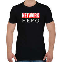 printfashion NETWORK HERO - Férfi póló - Fekete