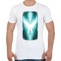 printfashion Szivárvány Híd - világoskék - Férfi póló - Fehér