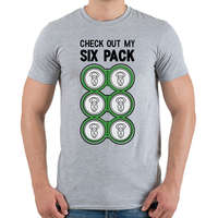 printfashion Six Pack Beer - Férfi póló - Sport szürke