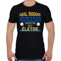 printfashion Real Madrid drukker - Férfi póló - Fekete