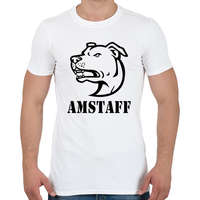printfashion Amstaff 02 - Férfi póló - Fehér