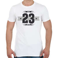 printfashion b-day-23-dark-lightgrey - Férfi póló - Fehér