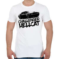 printfashion Dodge Challenger Hellcat - Férfi póló - Fehér