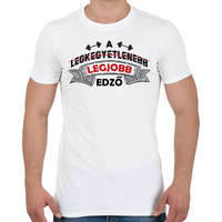 printfashion A legjobb edző - Férfi póló - Fehér