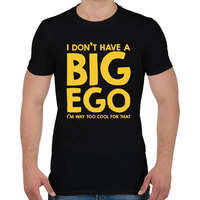 printfashion Big ego - Férfi póló - Fekete