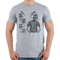 printfashion Hipster 03 - Férfi póló - Sport szürke