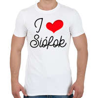 printfashion I love Siófok 2 - Férfi póló - Fehér