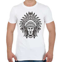 printfashion Indián - Férfi póló - Fehér