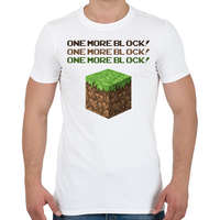 printfashion Minecraft Block - Férfi póló - Fehér
