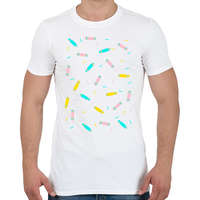 printfashion Ice cream boards tee - Férfi póló - Fehér