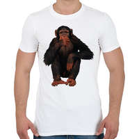 printfashion Vicces Csimpánz - Férfi póló - Fehér