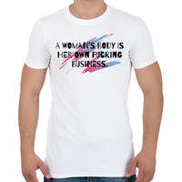 printfashion A woman's body - Férfi póló - Fehér
