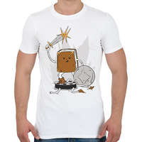 printfashion Könyv vs Film - Férfi póló - Fehér