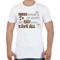 printfashion Minden sikeres nő mögött egy nagy adag kávé áll - Férfi póló - Fehér