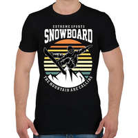 printfashion Snowboard extreme sport - Férfi póló - Fekete