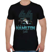printfashion Lewis Hamilton - Férfi póló - Fekete