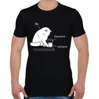 printfashion Félig üres vagy félig tele? - Férfi póló - Fekete