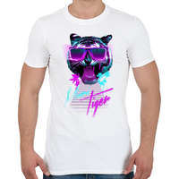 printfashion Miami tiger - Férfi póló - Fehér