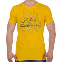 printfashion Gízai piramisok - Férfi póló - Sárga