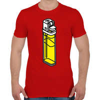 printfashion Lighter - Férfi póló - Piros