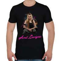 printfashion avril lavigne 2 - Férfi póló - Fekete