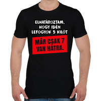 printfashion Fogyókura - Férfi póló - Fekete