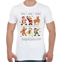 printfashion Karácsony - hohoho - télapó és barátai - Férfi póló - Fehér
