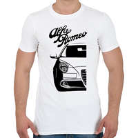 printfashion Alfa Romeo Mito - Black - Férfi póló - Fehér