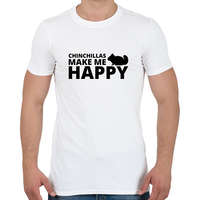 printfashion Chinchillas make me happy - Férfi póló - Fehér