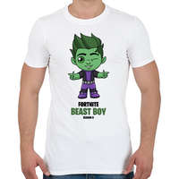 printfashion Beast Boy - Fortnite Season 6 - Férfi póló - Fehér
